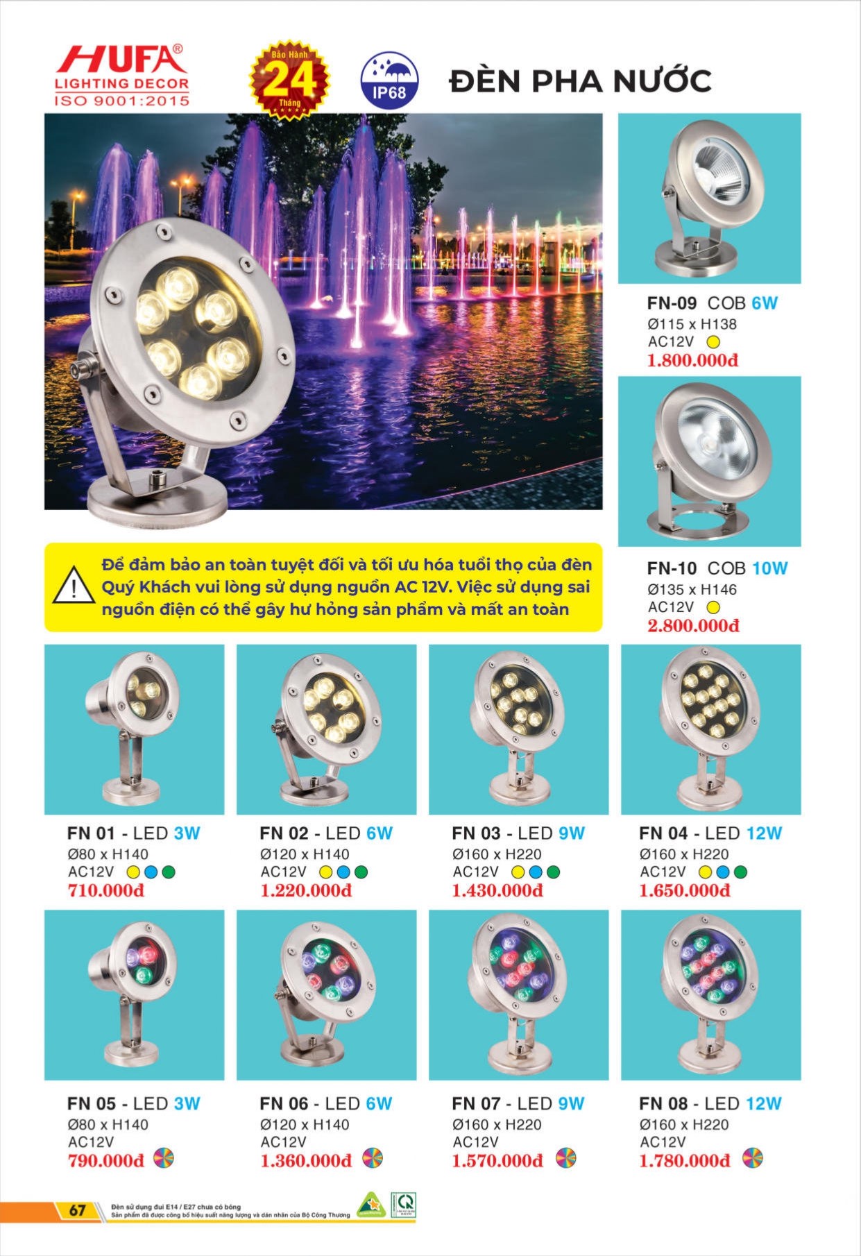 Bảng giá đèn LED HUFA 2026